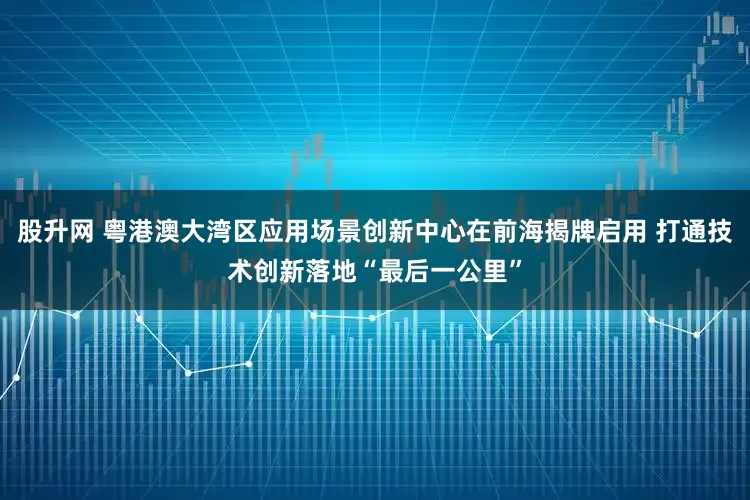股升网 粤港澳大湾区应用场景创新中心在前海揭牌启用 打通技术创新落地“最后一公里”