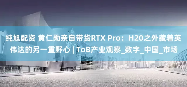 纯旭配资 黄仁勋亲自带货RTX Pro：H20之外藏着英伟达的另一重野心 | ToB产业观察_数字_中国_市场
